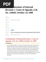 Commissioner of Internal Revenue v. Court of Appeals G.R. No. 124043 October 14 1998