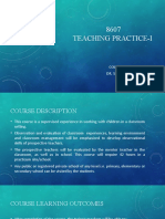 8607 Teaching Practice-I: Course Coordinator: Dr. Syed Nasir Hussain