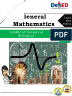 General Mathematics: Validity of Categorical Syllogisms