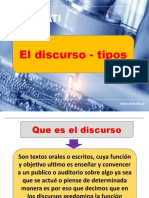 El Discurso - Tipos