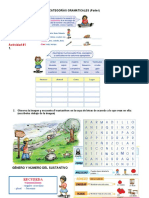 CATEGORÍAS GRAMATICALES Sustantivos