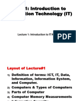 IT 111: Introduction To Information Technology (IT)