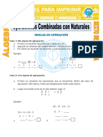 Operaciones Combinadas Con Naturales para Sexto de Primaria