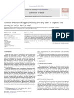 Corrosion Behaviour of Copper Containing Low Alloy Steels in Sulphuric Acid