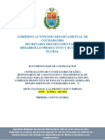 Gobierno Autónomo Departamental de Cochabamba Secretaria Departamental de Desarrollo Productivo Y Economía Plural