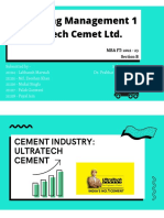 Cement Industry - Ultratech Cement