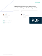 Empirical Investigation of Relationship Between Kaizen Philosophy and Organizational Performance: A Case of Ethiopian Manufacturing Industries