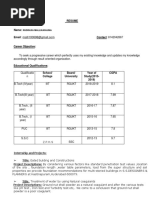 Mallikarjuna Resume