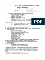 Energy & Environment Assignment I