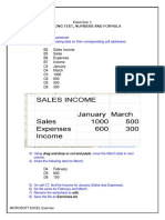 MS Excel Exercises