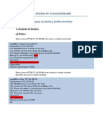 Laboratório de Análise de Vulnerabilidades: Exploração - Ataques de Senhas, Buffer Overflow