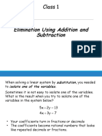 Elimination Using Addition and Subtraction