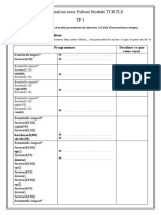 TP 1 Programmation Avec Python Module TURTLE