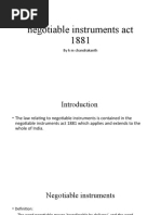 Negotiable Instruments Act 1881: by K M Chandrakanth