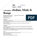 Mean, Median, Mode and Range-2021