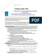 Citation Guide: APA: Publication Manual of The American Psychological Association