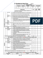 5 S' Checklist For Shop Floor