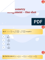 Trigonometry Assignment - One Shot