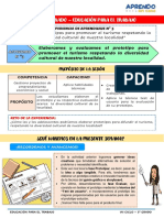 V Experiencia de Aprendizaje - Act 3 - 5° Grado