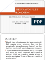 Advertising and Sales Promotion.: Lecturer: Mr. Edward Adziwi