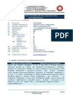 Silabo Del Curso de Seminario de Arquitectura Contemporanea: I. Datos Informativos