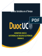 Señales Variables en El Tiempo: Asignatura: Mai2111 Autotrónica de Circuitos Electrónicos Semana 01