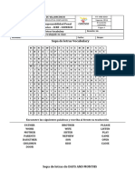 Guia 1 Ingles IV. P Sopa de Letras Days and Months
