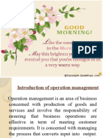 1 Introduction of Operation Management