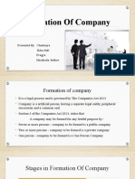 Formation of Company