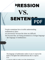 Expressions Versus Sentences