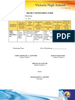 Monitoring and Evaluation Reports