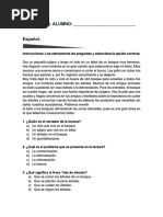 Examen Español Diagnostico 5°c