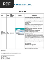 Price List: Item Model FOB Shanghai (USD) Picutre Description