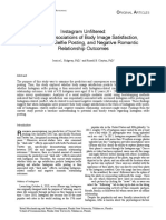 Instagram Unfiltered: Exploring Associations of Body Image Satisfaction, Instagram #Selfie Posting, and Negative Romantic Relationship Outcomes