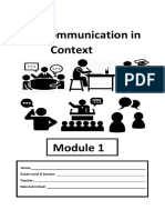 Oral Communication in Context: Name: Grade Level & Section: Teacher: Date Submitted