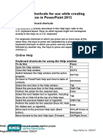 Keyboard Shortcuts For Use While Creating A Presentation in Powerpoint 2013