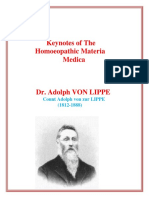 Keynotes of The Homoeopathic Materia Medica by DR Adolph Von Lippe