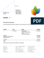 Sample-Invoice Virtue Mart