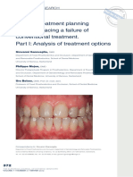 Modern Treatment Planning Approach Facing A Failure of Conventional Treatment. Part I: Analysis of Treatment Options