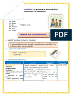 DIA 1 SESION DE APRENDIZAJE Leemos El Texto "Un Encuentro Virtual".