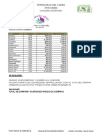 Unidad 3. Hoja de Calculo. Compra