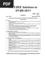 IIT JEE 2011 Paper-1 FIITJEE