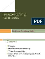 Personality & Attitudes: Professor Jayashree Sadri