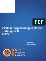 Dcap505 Modern Programming Tools and Techniques II