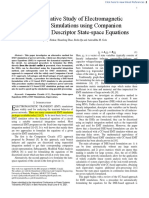 A Comparative Study of Electromagnetic Transient Simulations Using Companion Circuits, and Descriptor State-Space Equations