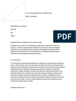 La Ruta Critica y Su Aplicacion en La Construcción