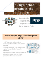 Open High School Program in The Philippines:: Leah Gustilo, Ph.D. Abigail Del Puerto Alejandro Ibanez Carlo Magno, PH.D