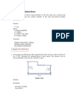 Practice Problem Set 1 (Simple Stress)