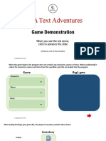 AQA Text Adventures: Game Demonstration