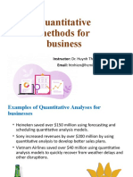 Lecture 1 (Final) - Chapter 1 - Introduction To Quantitative Analysis